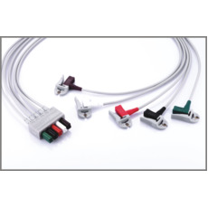 3-Lead ECG Wires, Clip, Adu/Ped, TPU AHA (1m) 