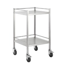 Single Instrument trolley with Rails -  2 shelves