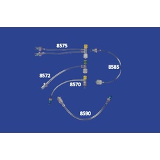 Small Bore T Set with clamp - 16Ga x 12cm (5in) - Priming Volume = 0.3ml